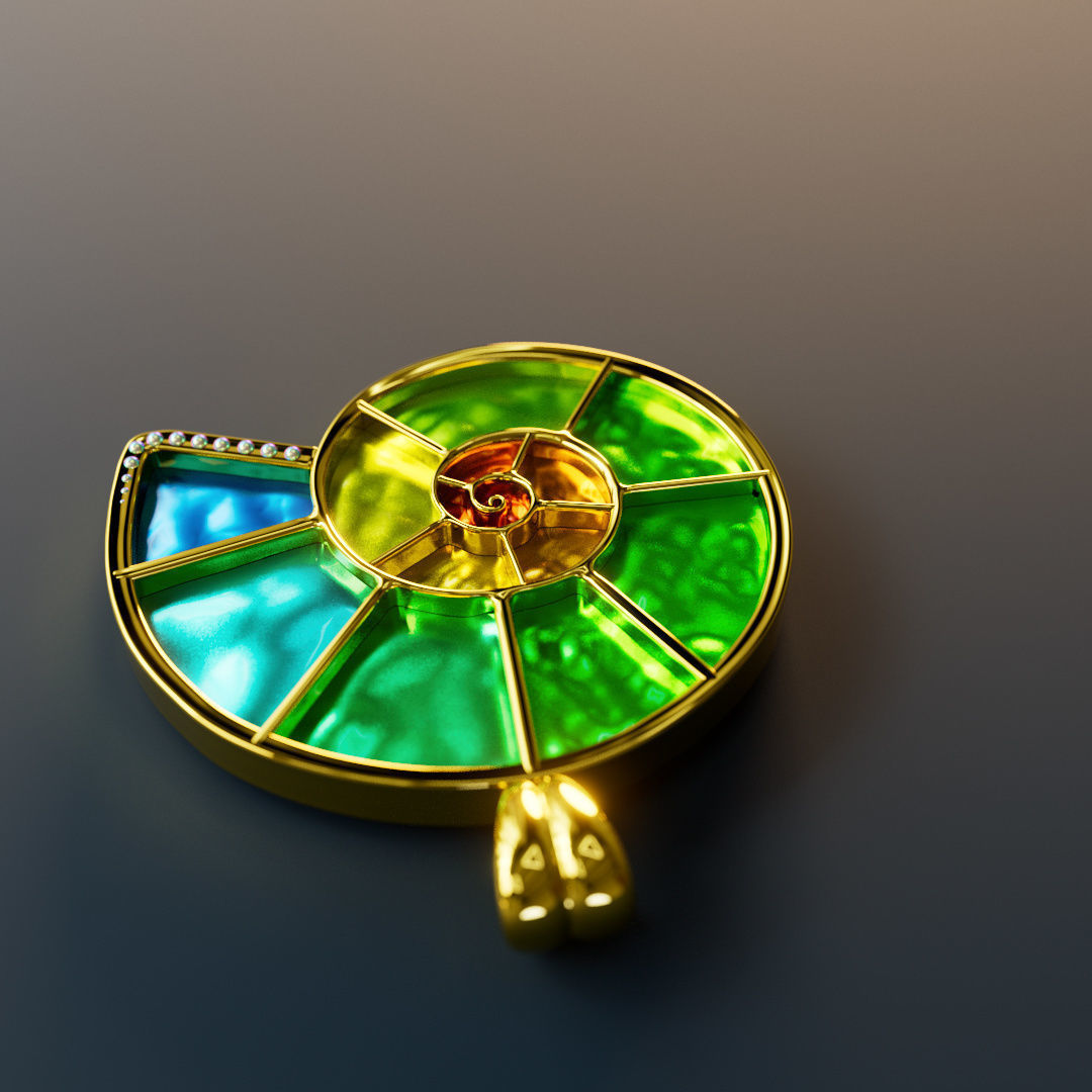 Modern shell jewellery for 3d printing 3D print model_12