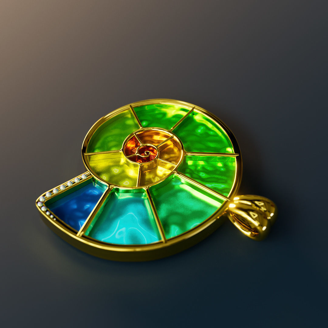 Modern shell jewellery for 3d printing 3D print model_17