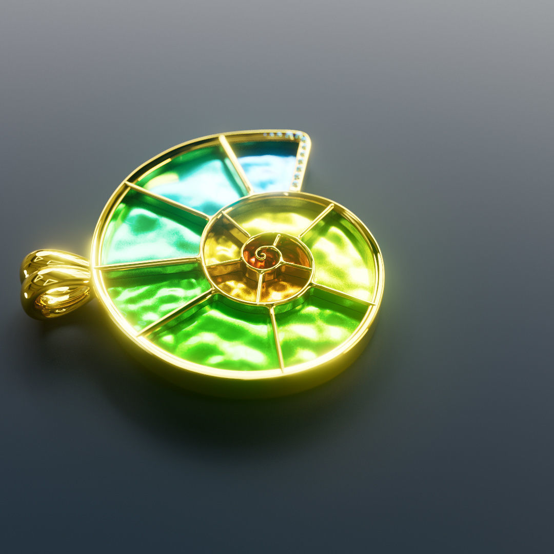 Modern shell jewellery for 3d printing 3D print model_15