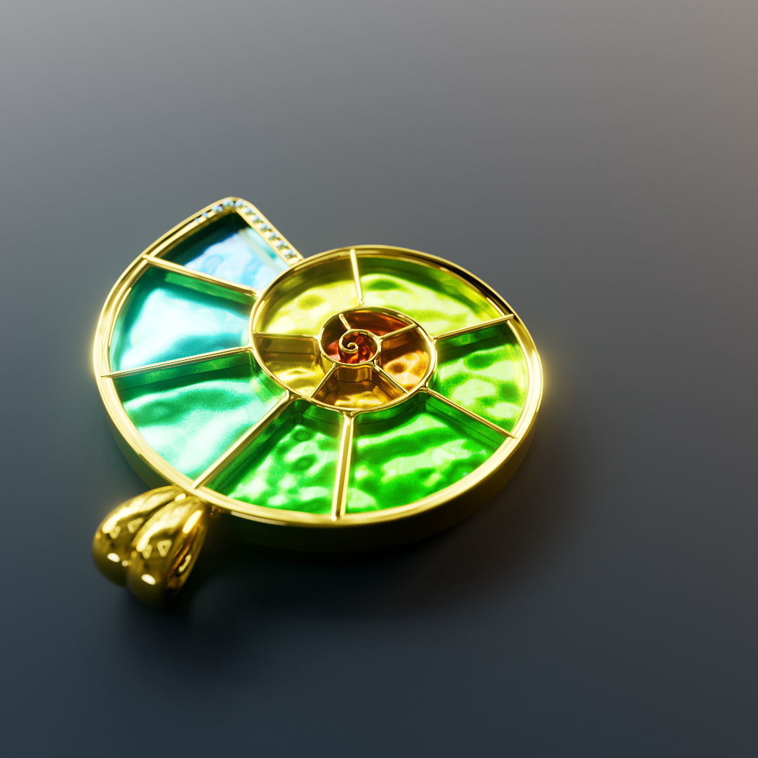 Modern shell jewellery for 3d printing 3D print model_19