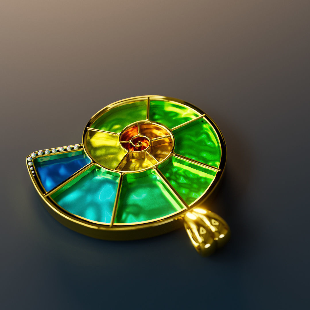 Modern shell jewellery for 3d printing 3D print model_8