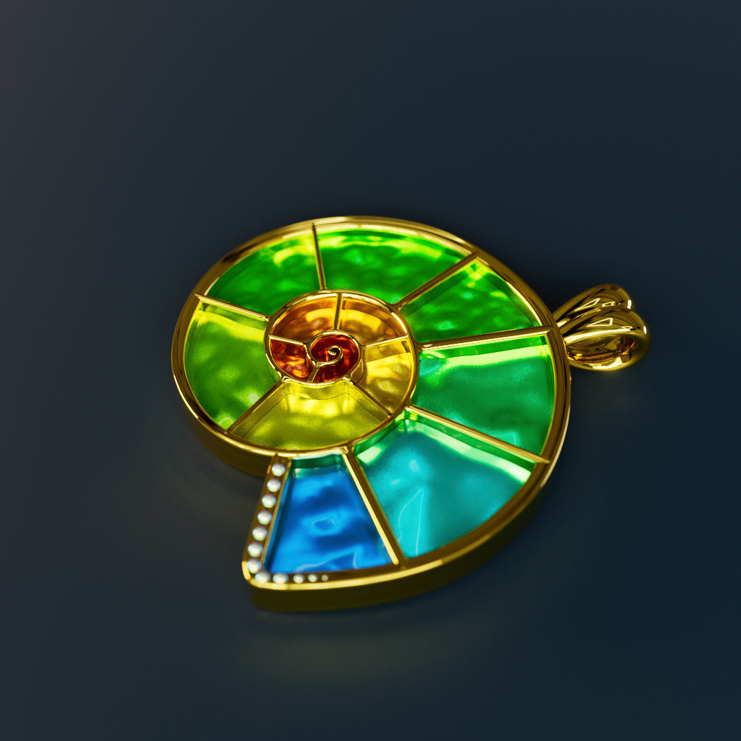 Modern shell jewellery for 3d printing 3D print model_9