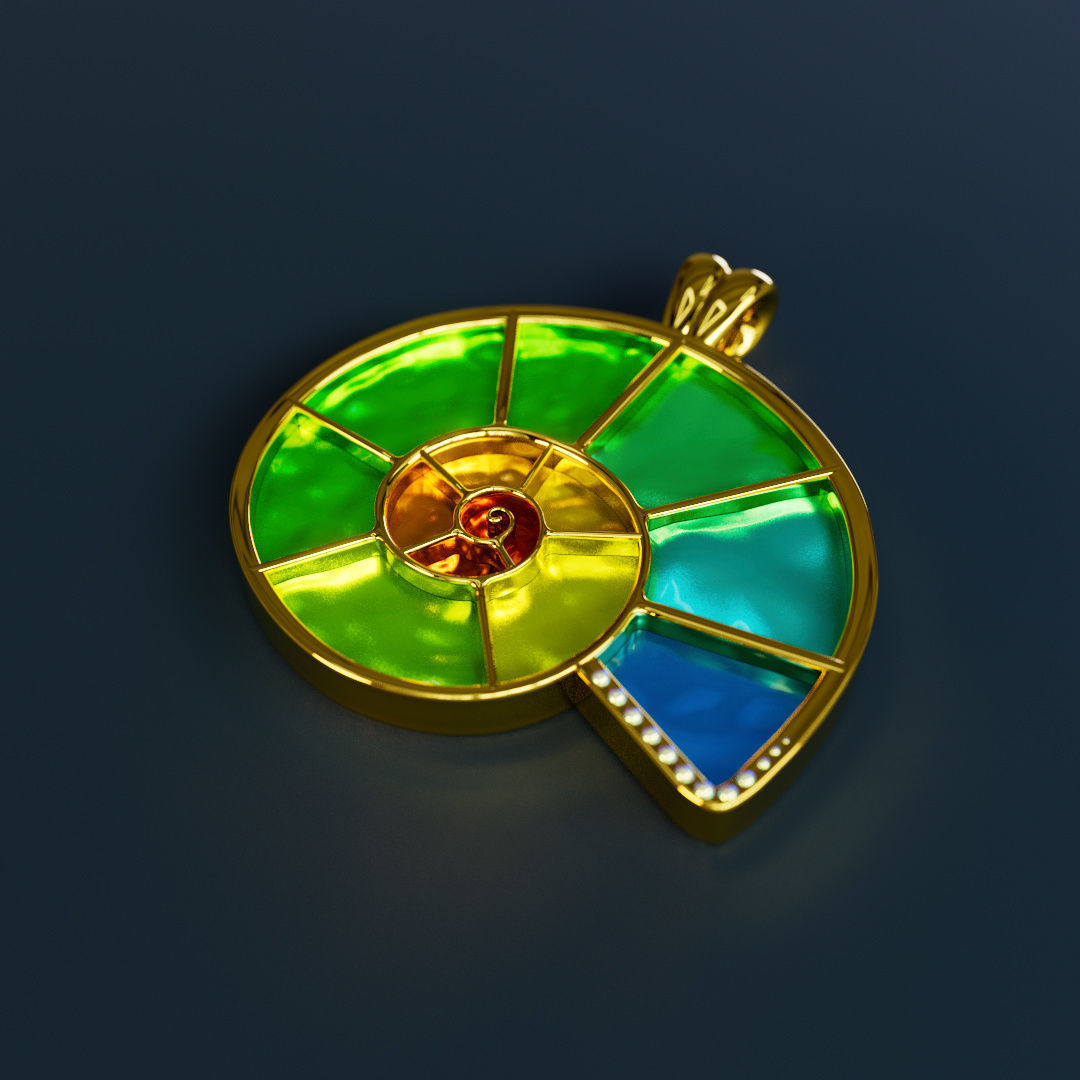 Modern shell jewellery for 3d printing 3D print model_7