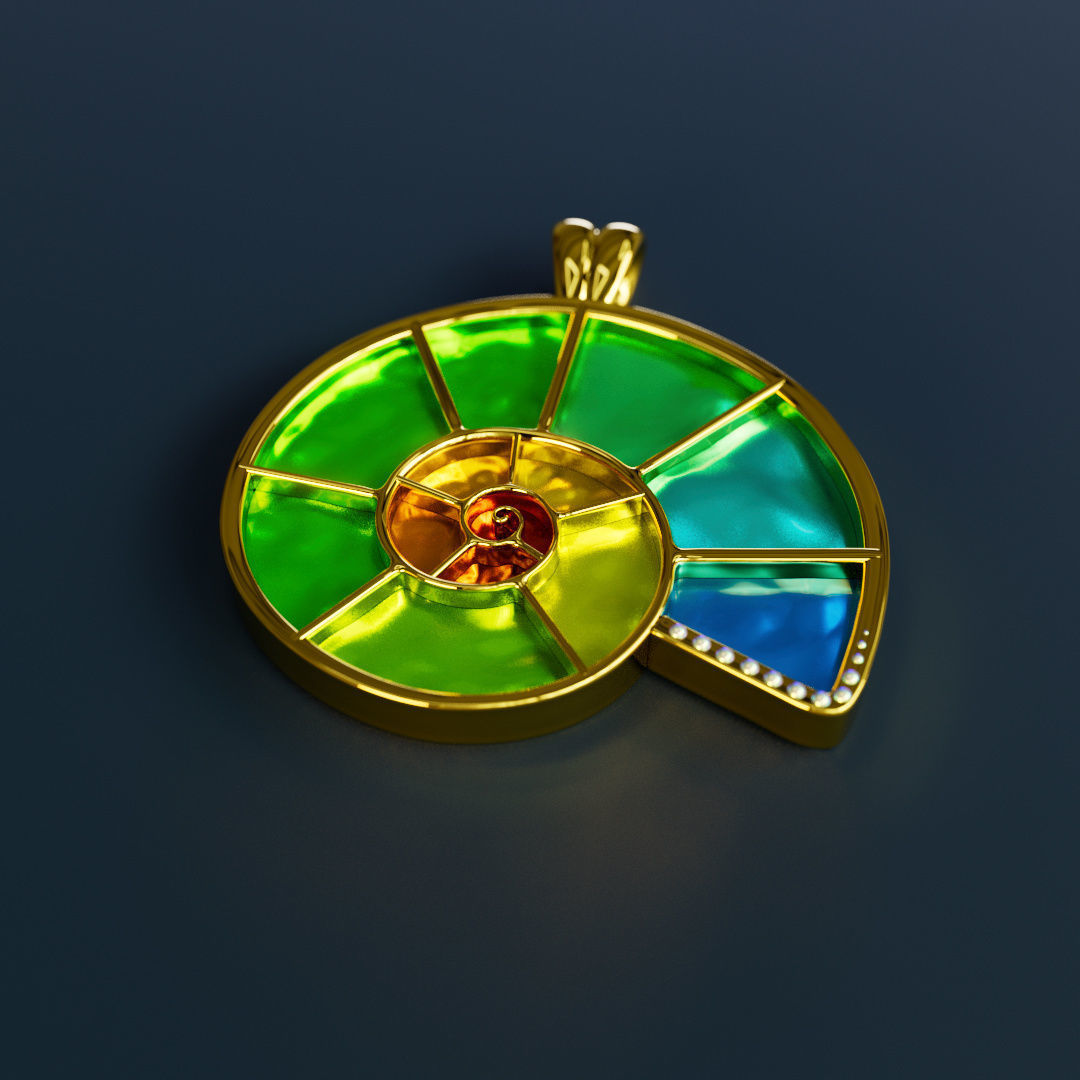 Modern shell jewellery for 3d printing 3D print model_16