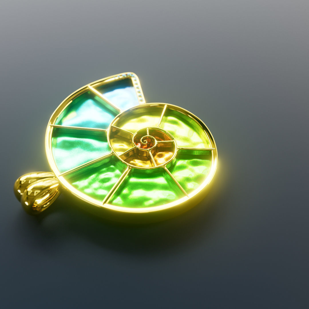 Modern shell jewellery for 3d printing 3D print model_20