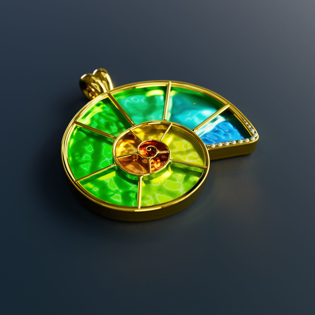 Modern shell jewellery for 3d printing 3D print model_18