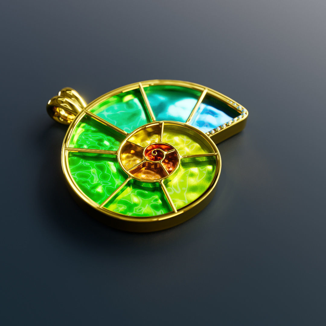 Modern shell jewellery for 3d printing 3D print model_14