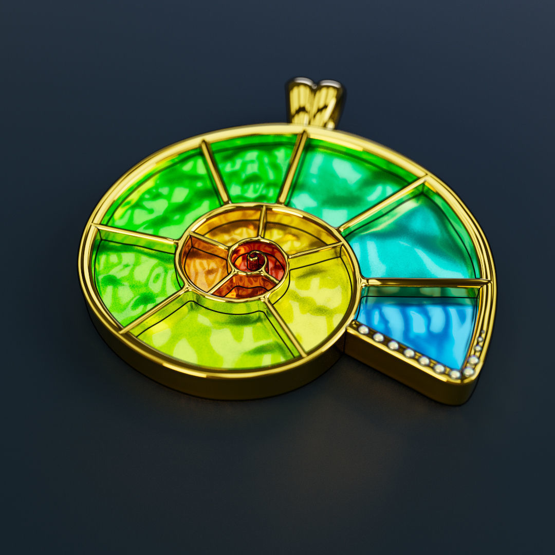 Modern shell jewellery for 3d printing 3D print model_4