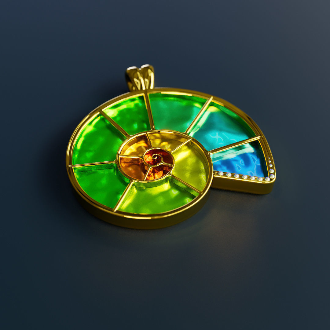 Modern shell jewellery for 3d printing 3D print model_10