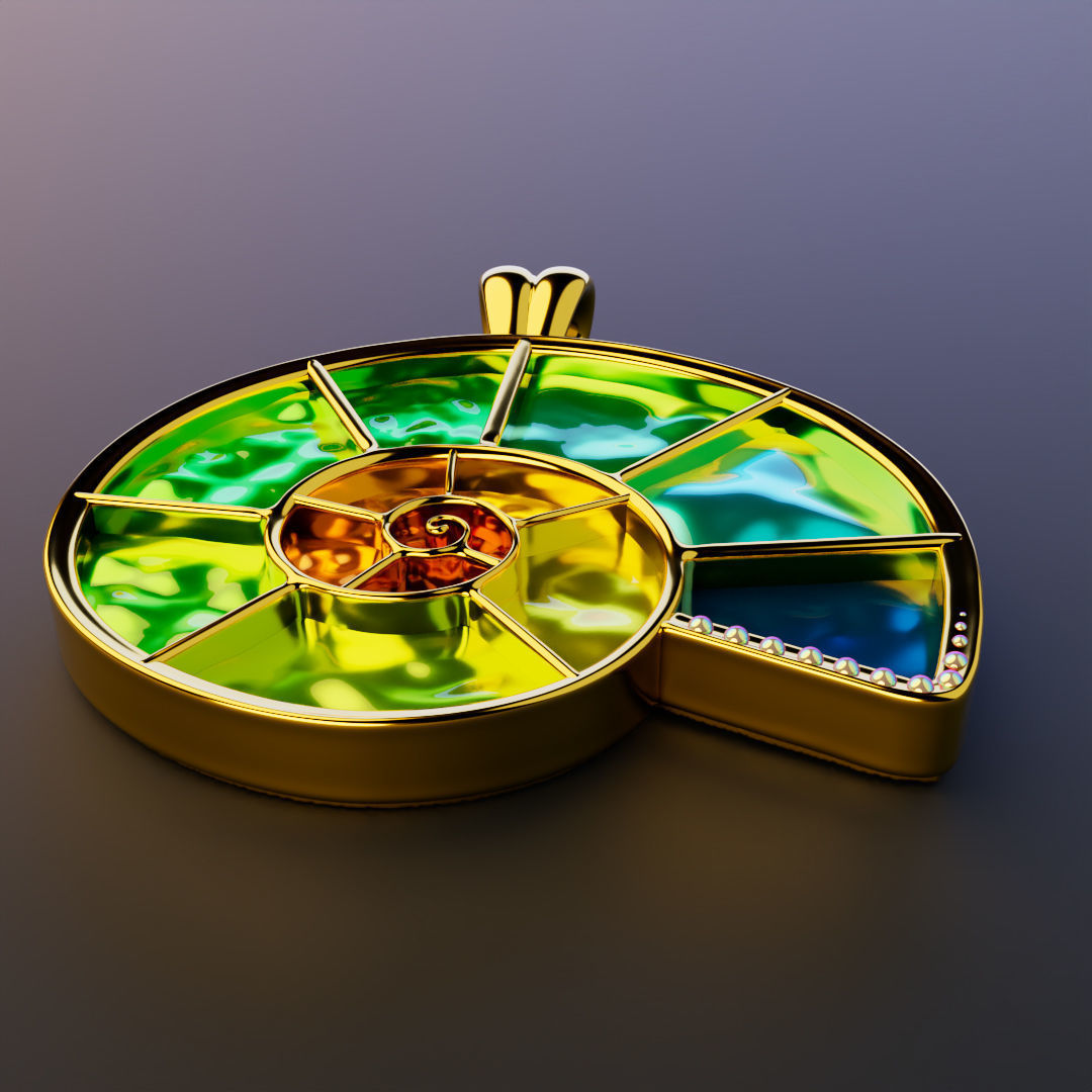 Modern shell jewellery for 3d printing 3D print model_3