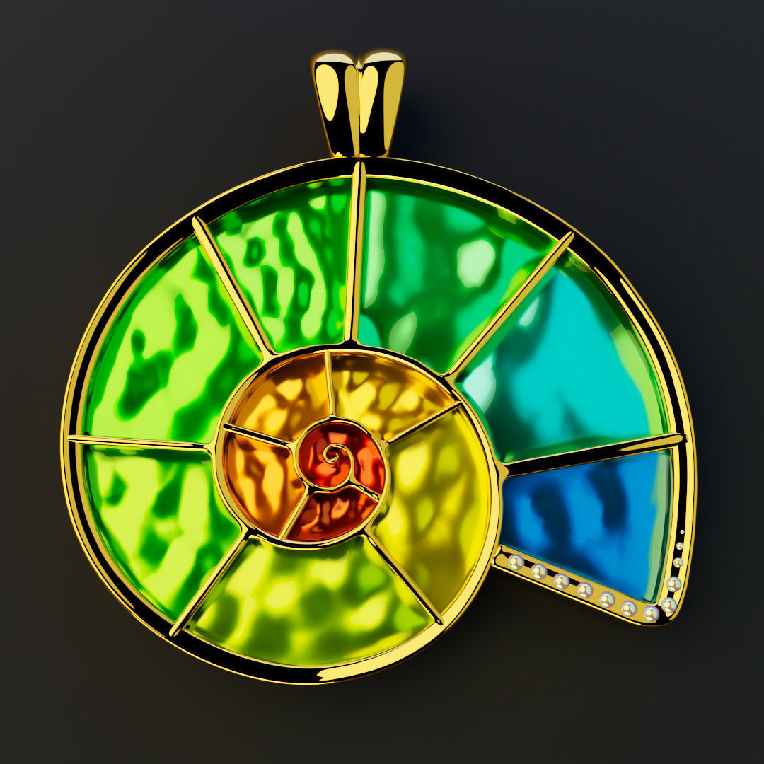 Modern shell jewellery for 3d printing 3D print model_2