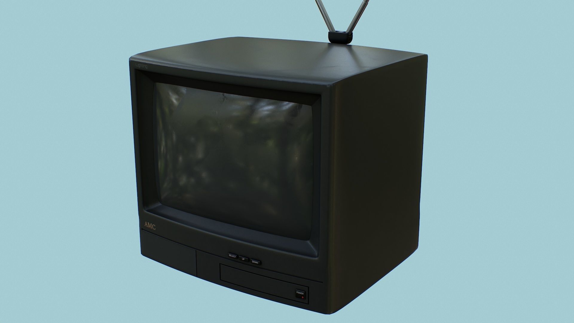 CRT Television Low-poly 3D model_37