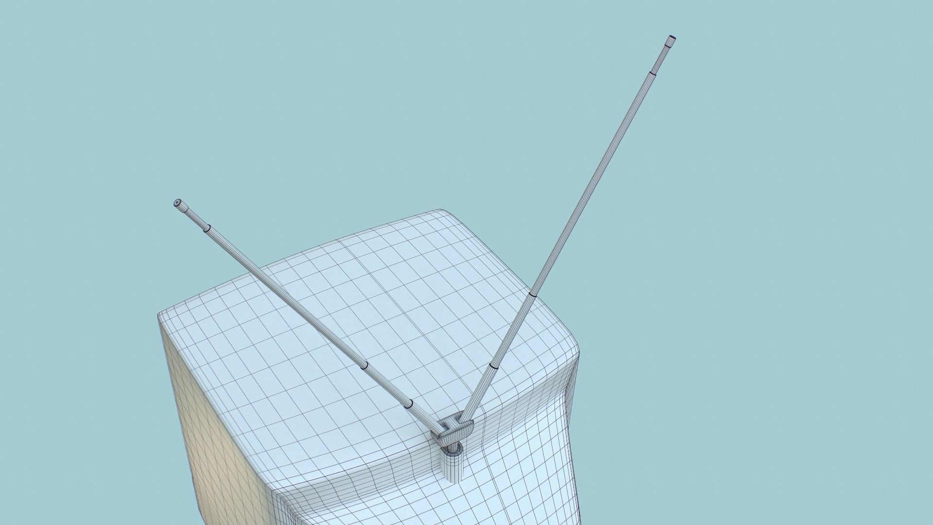 CRT Television Low-poly 3D model_16