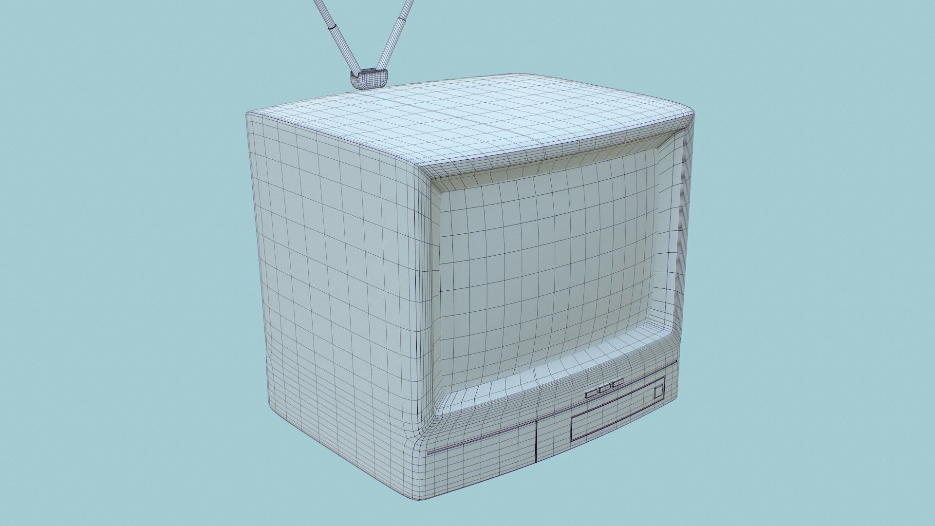 CRT Television Low-poly 3D model_15