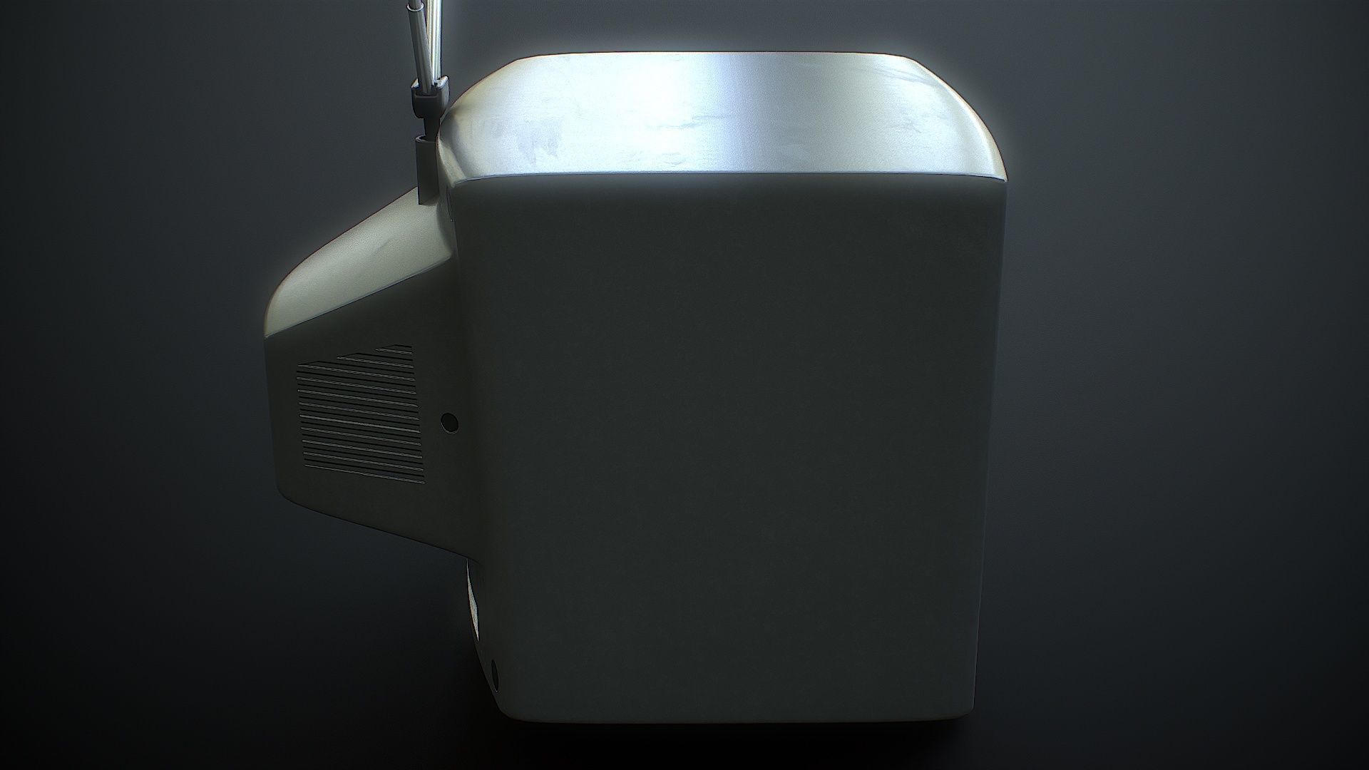 CRT Television Low-poly 3D model_3