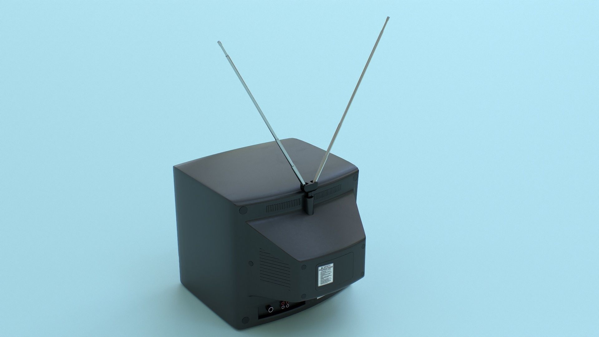 CRT Television Low-poly 3D model_34