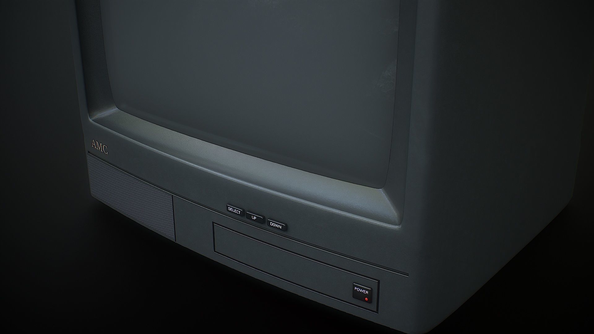 CRT Television Low-poly 3D model_10