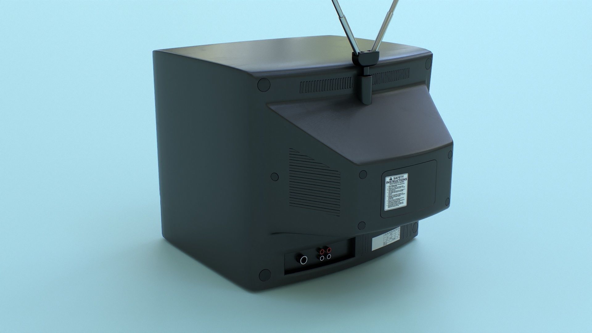 CRT Television Low-poly 3D model_24