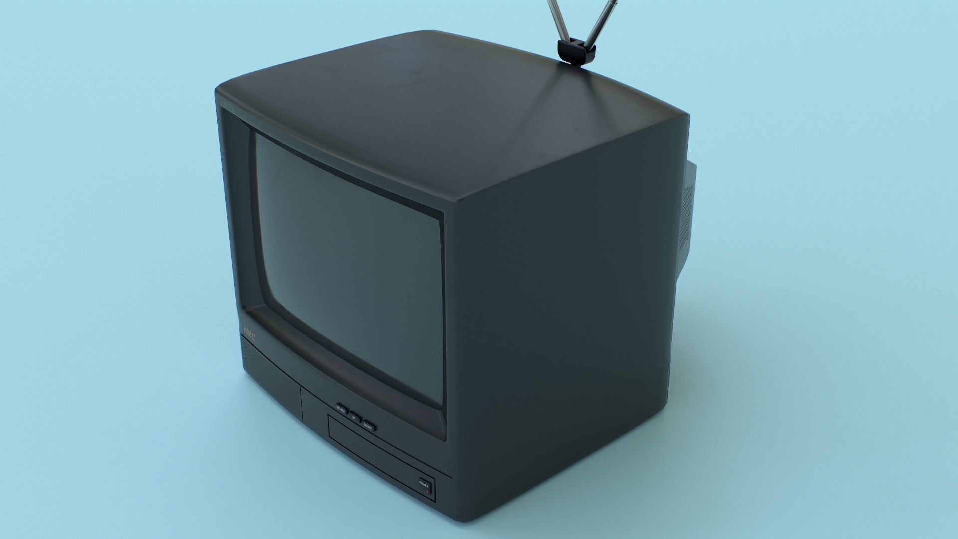 CRT Television Low-poly 3D model_26