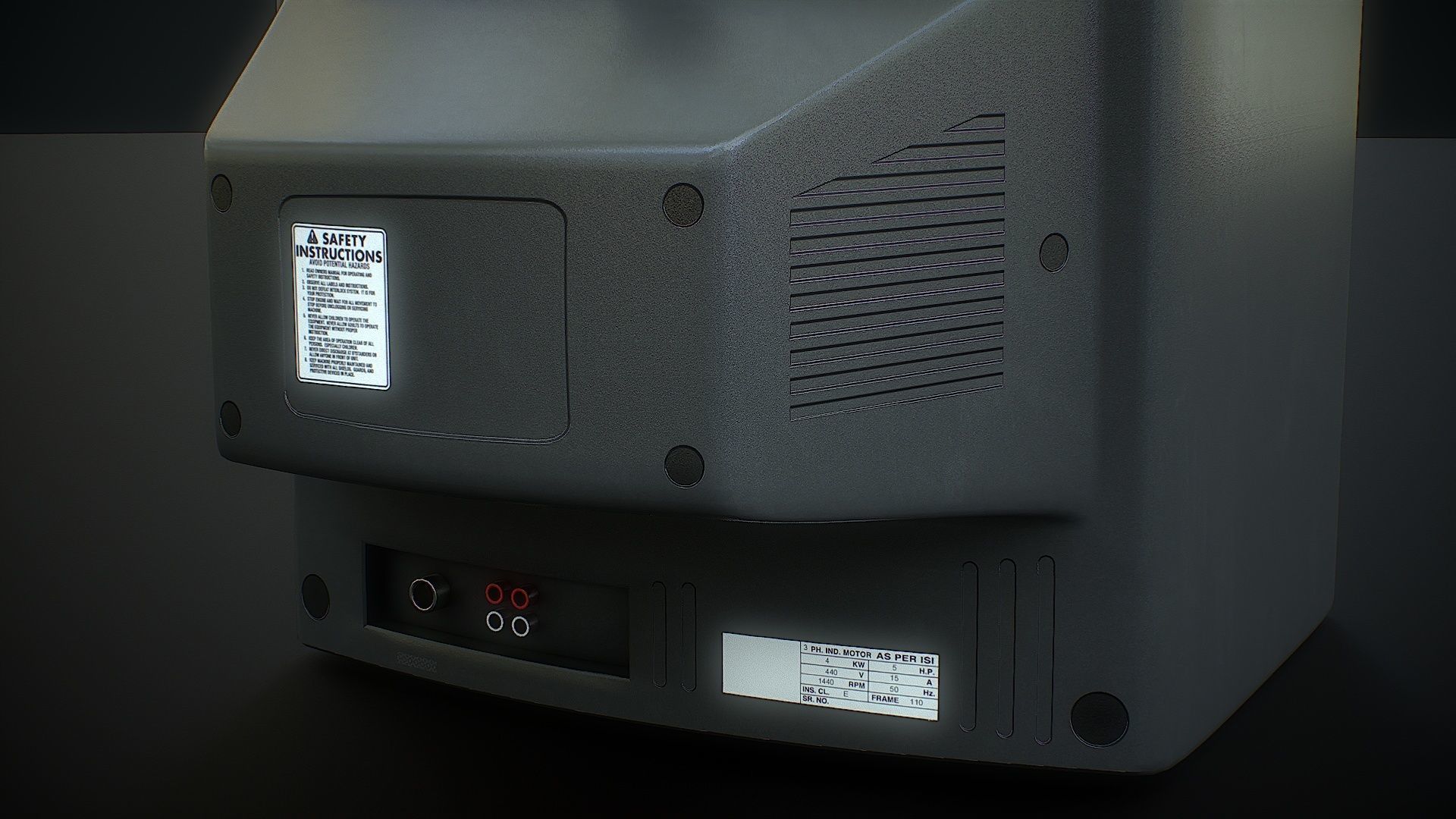 CRT Television Low-poly 3D model_13