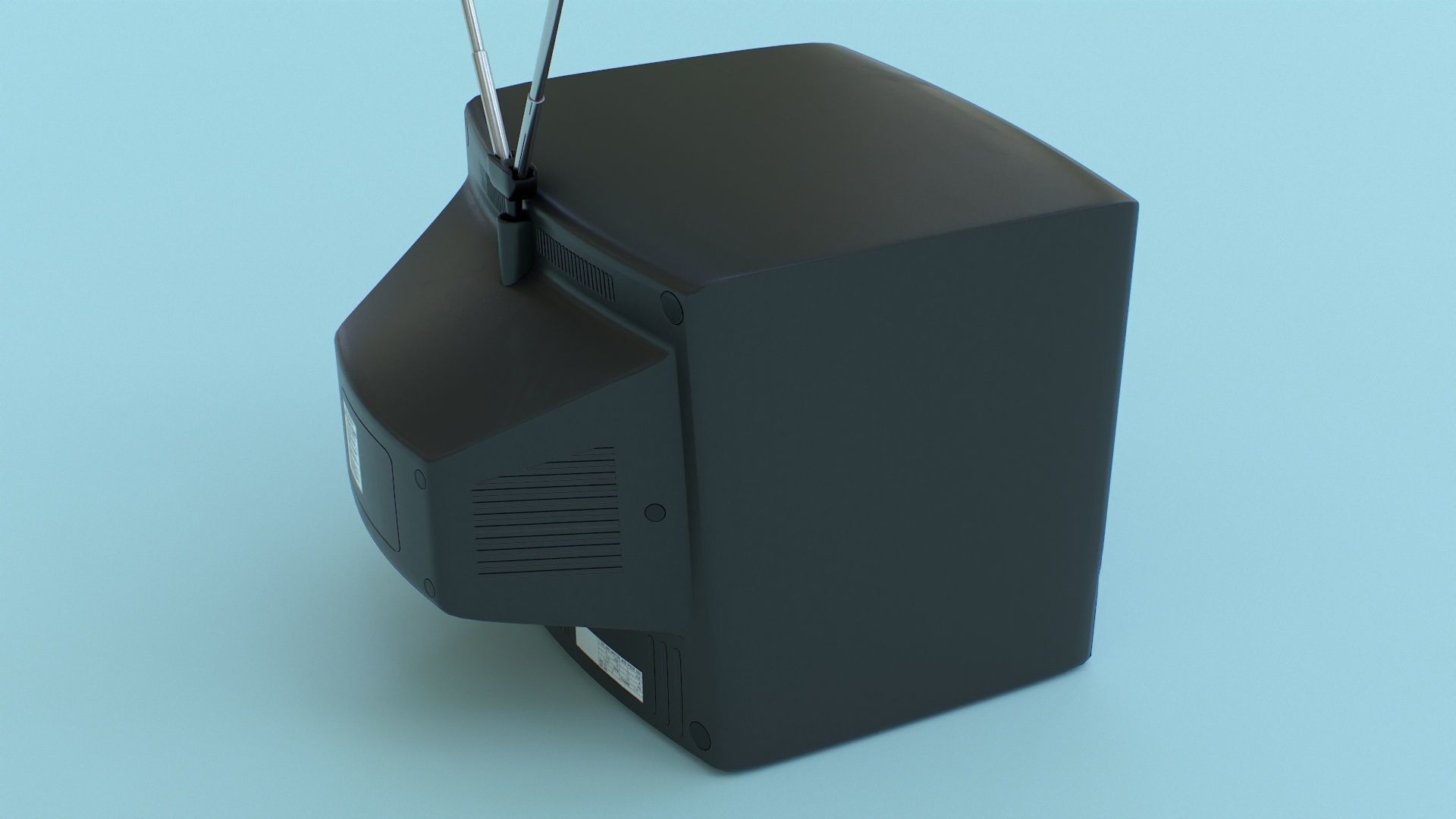 CRT Television Low-poly 3D model_21