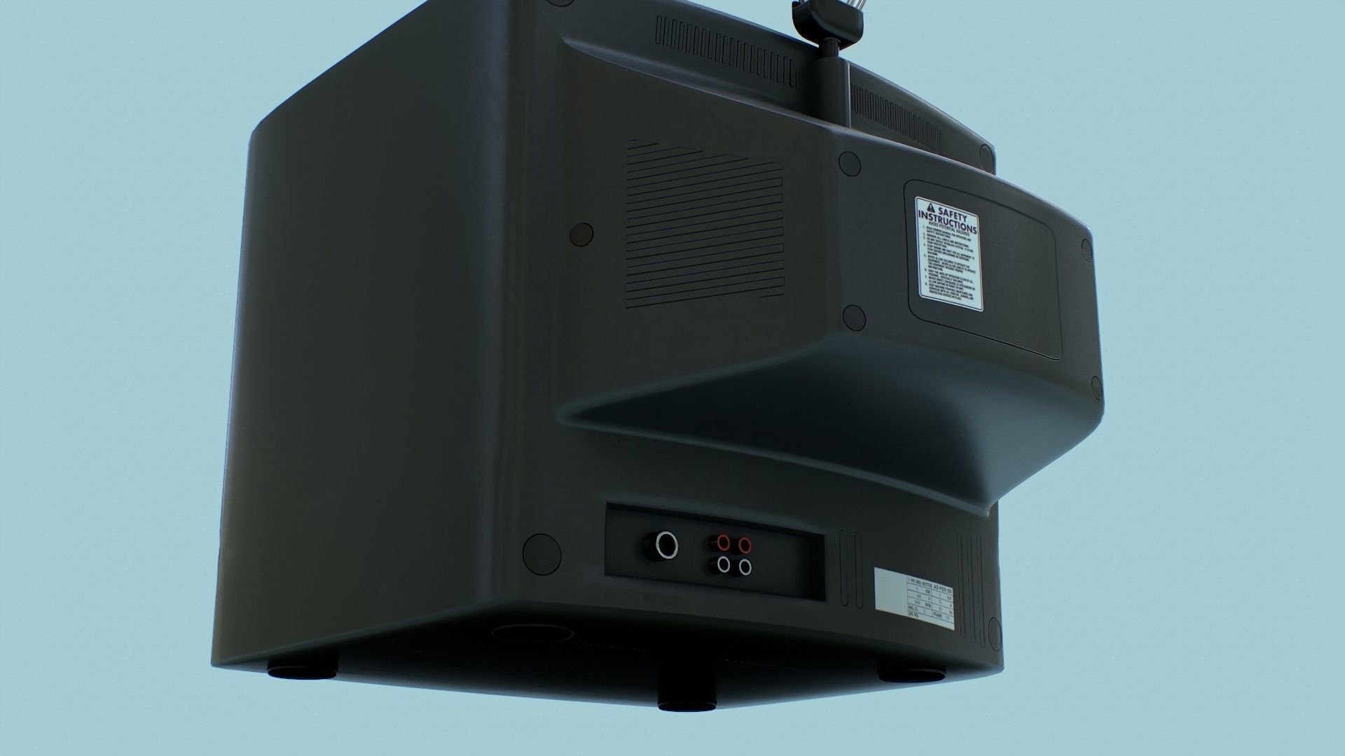 CRT Television Low-poly 3D model_36