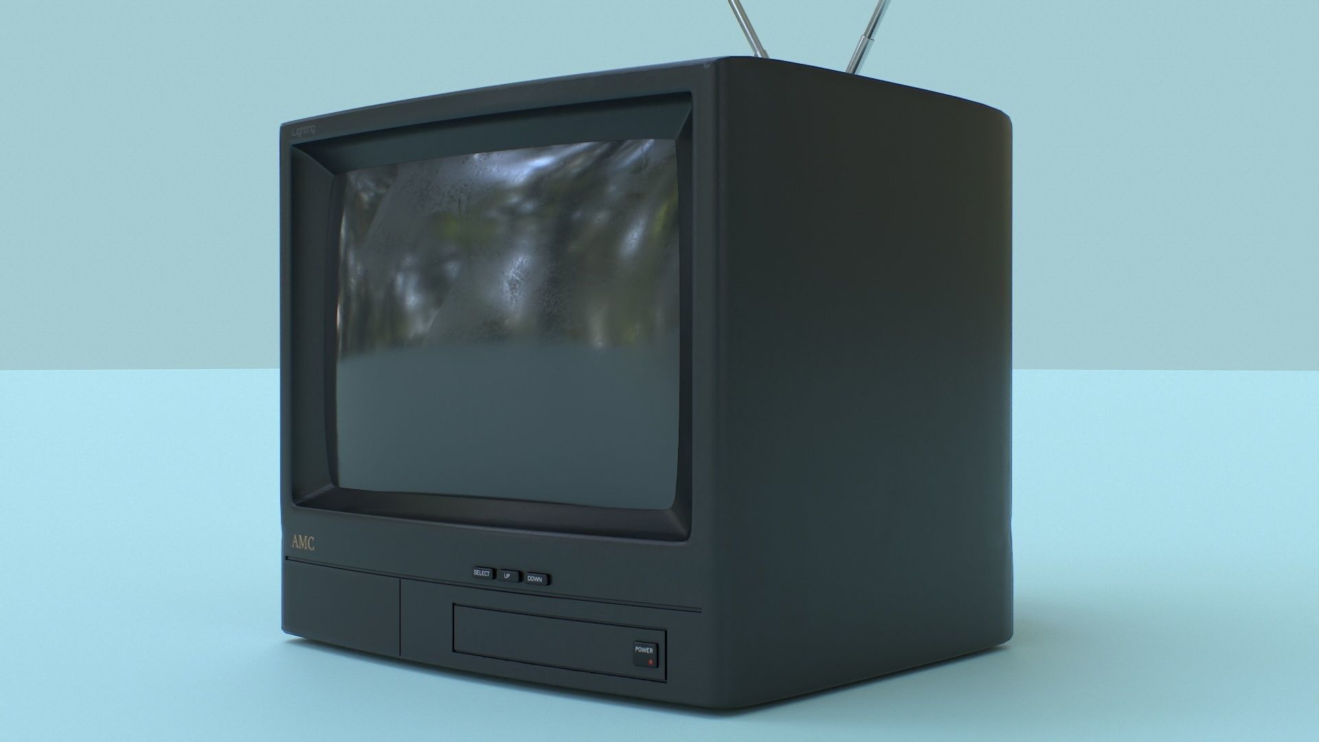 CRT Television Low-poly 3D model_28