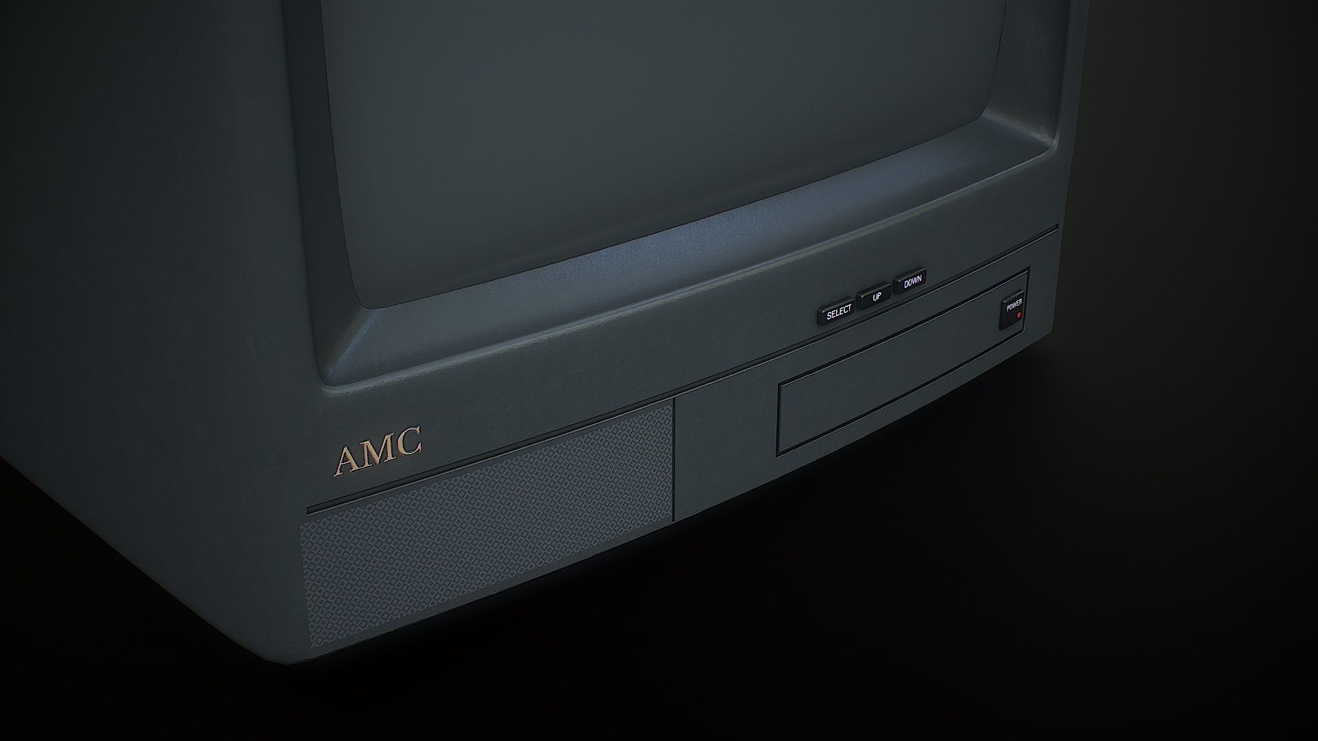 CRT Television Low-poly 3D model_9