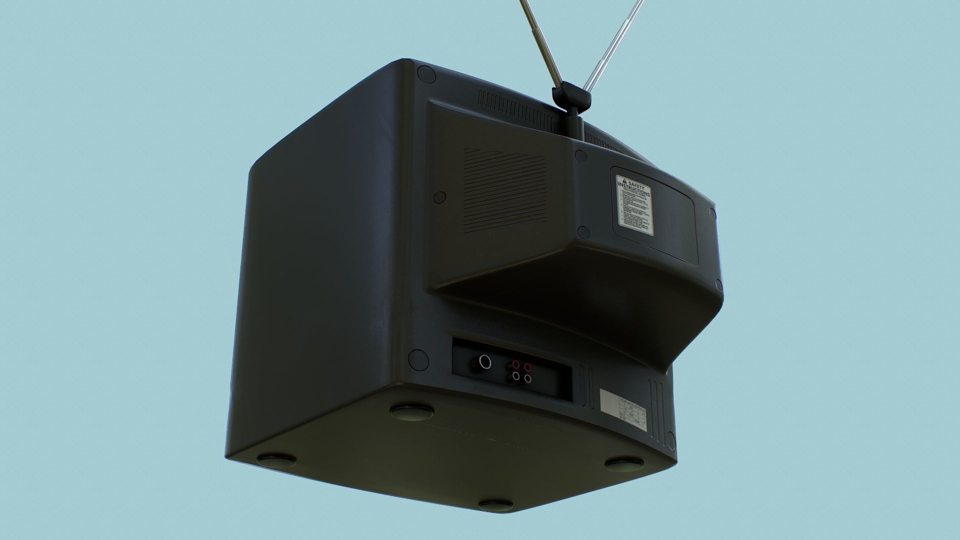CRT Television Low-poly 3D model_40