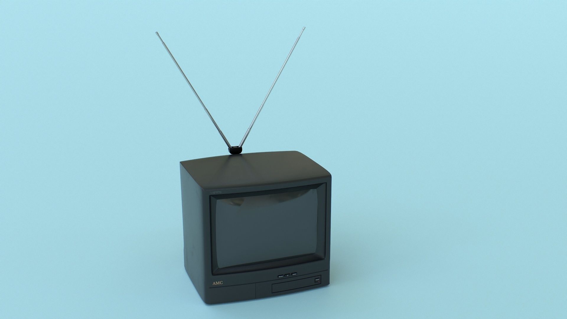 CRT Television Low-poly 3D model_33