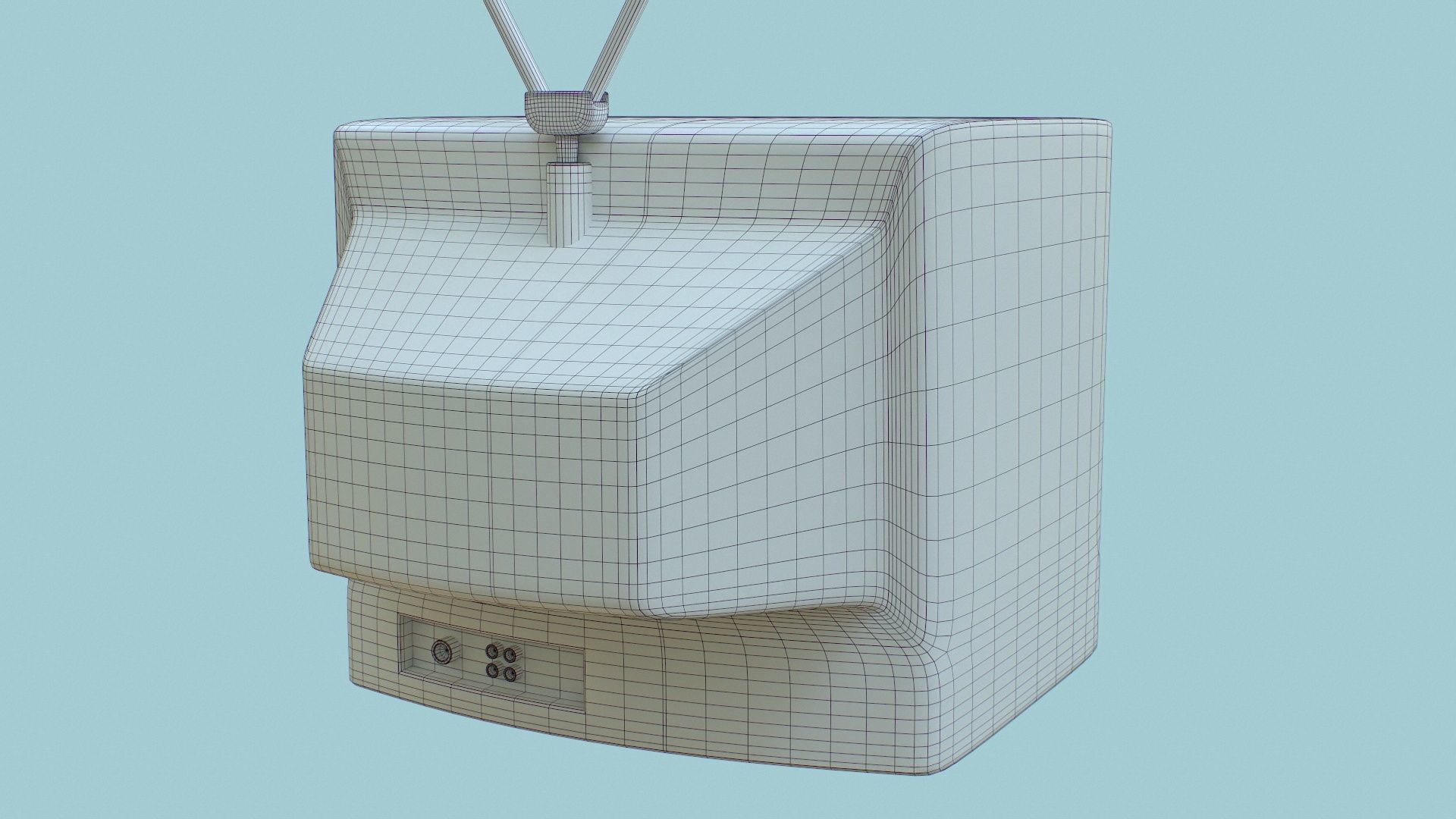 CRT Television Low-poly 3D model_18