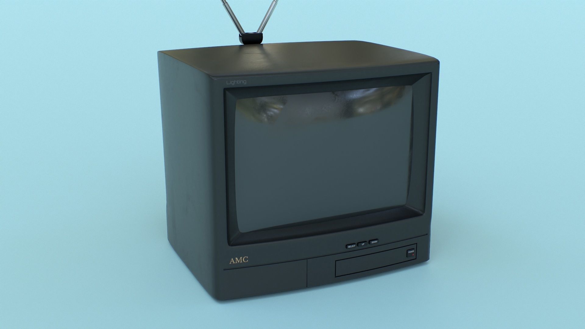 CRT Television Low-poly 3D model_20