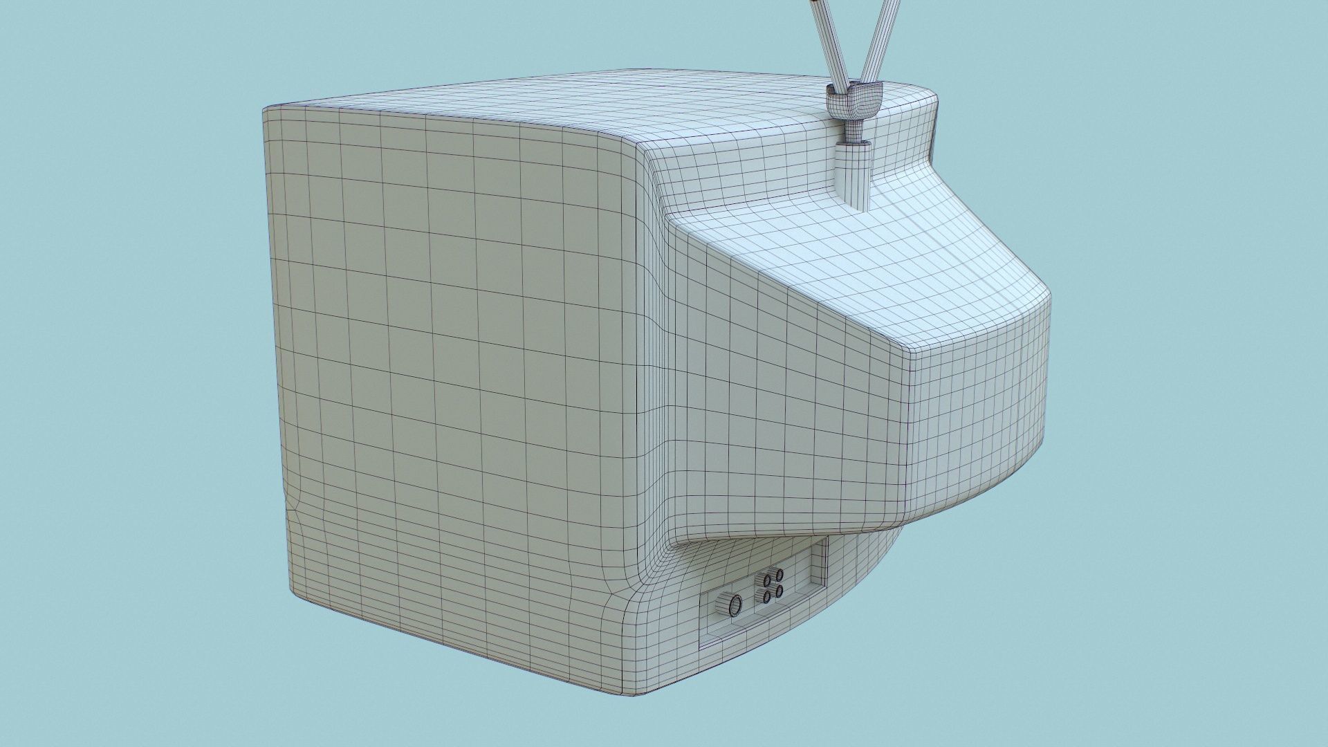 CRT Television Low-poly 3D model_17