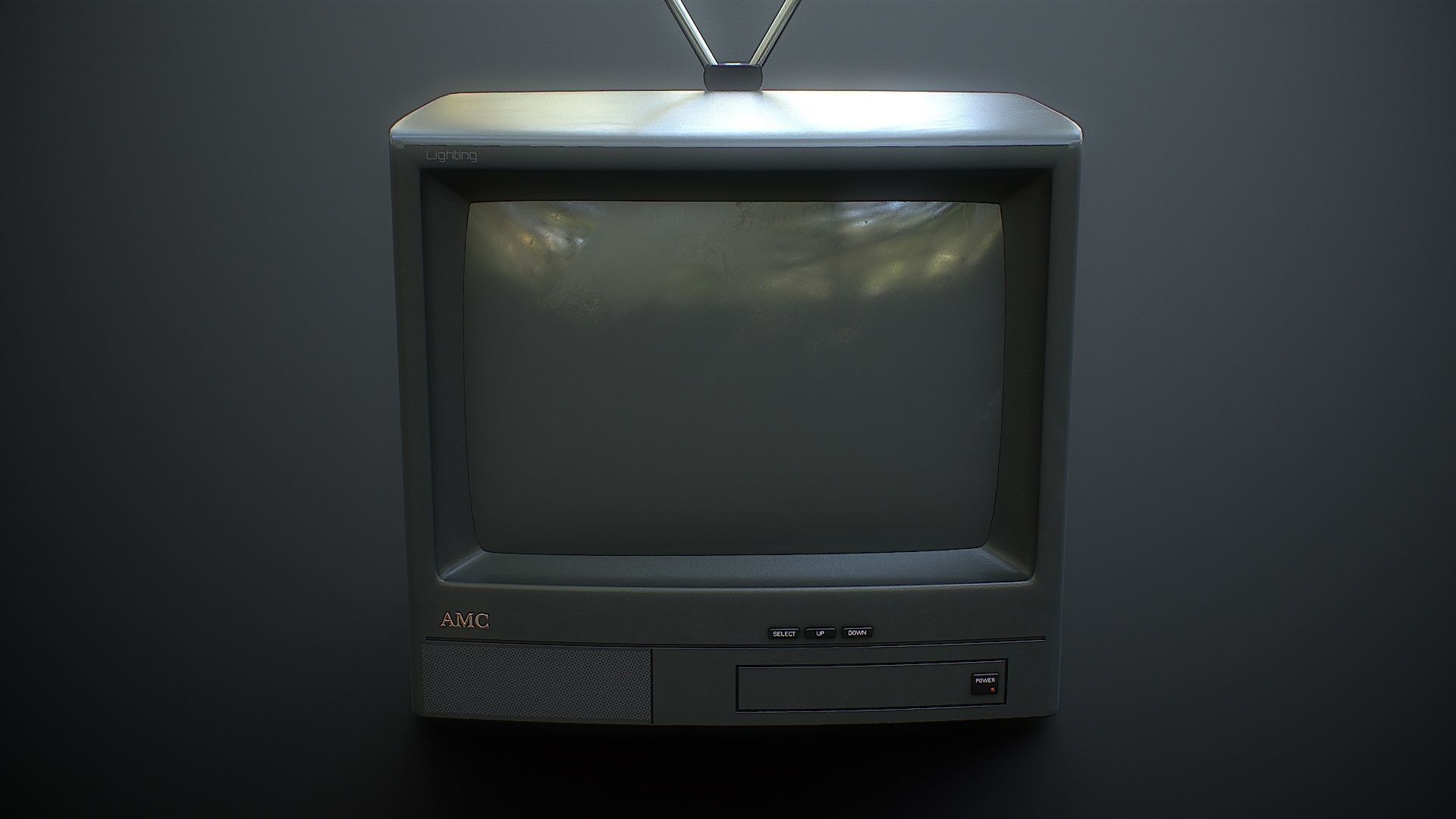 CRT Television Low-poly 3D model_2
