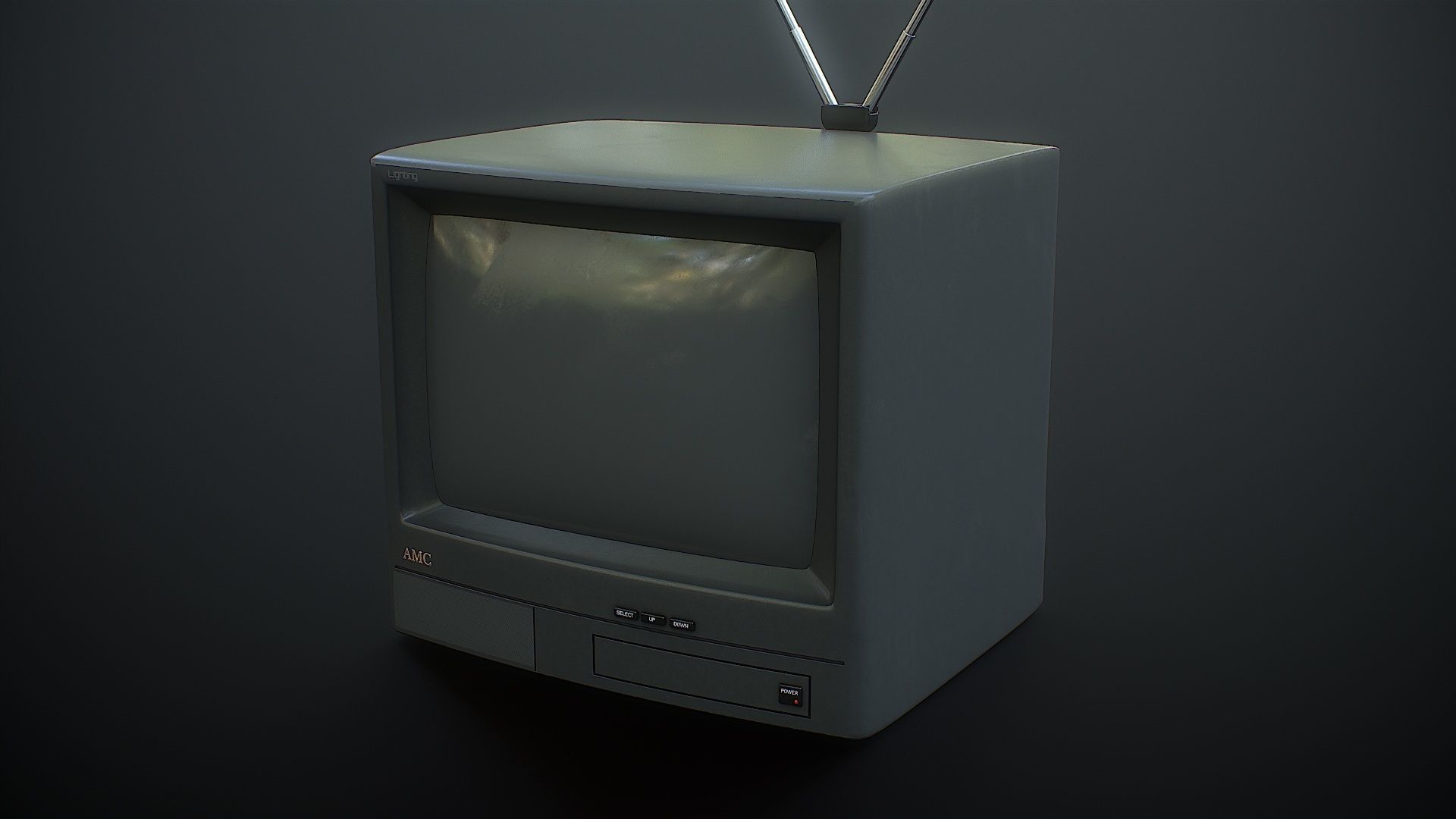 CRT Television Low-poly 3D model_1