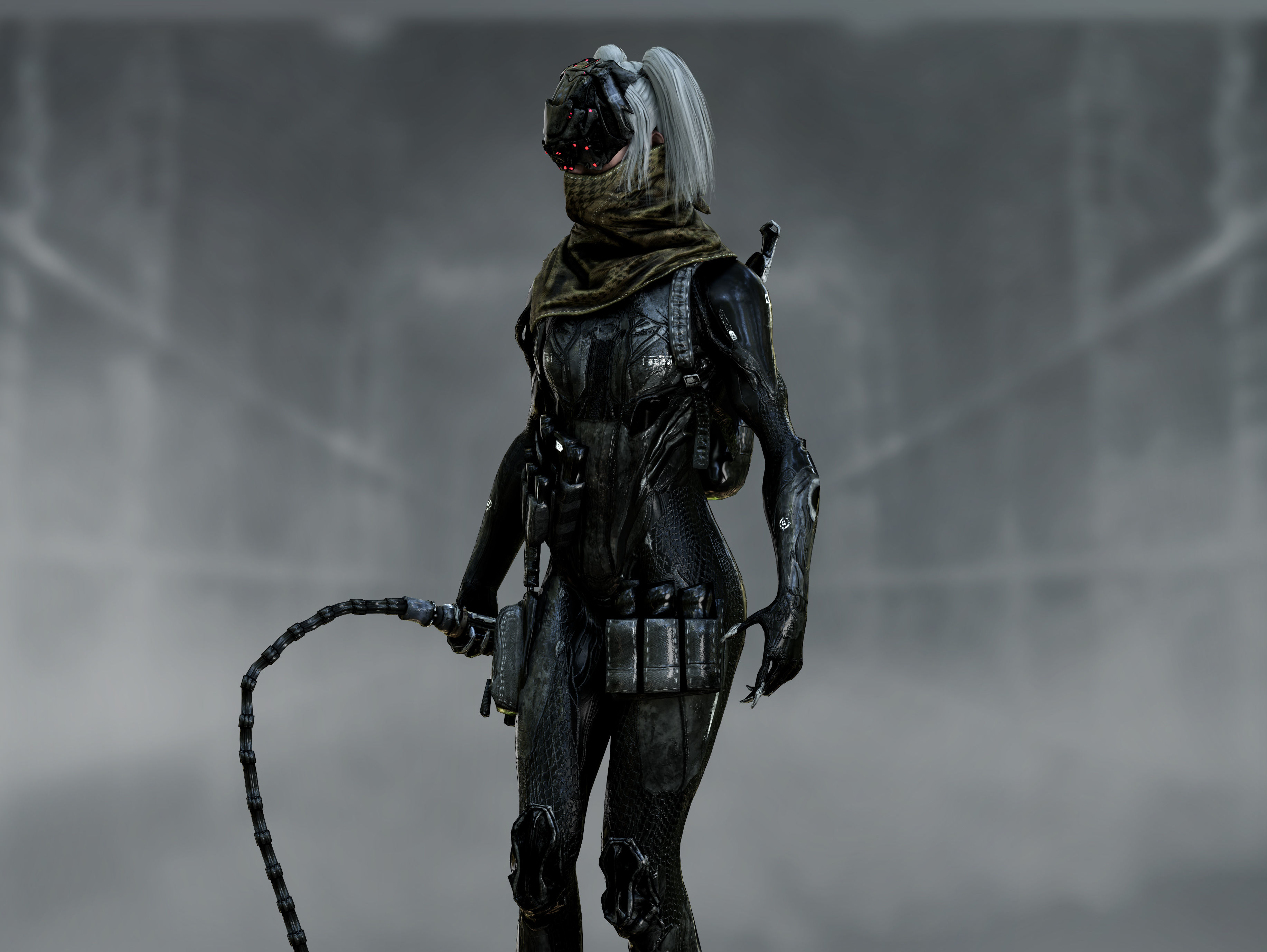 Sci Fi Cyberpunk Valkyrie Low-poly 3D model_10