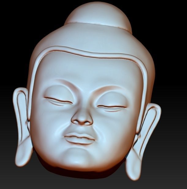 Budha Face 3D print model_3