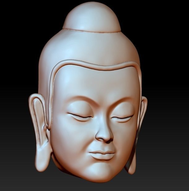 Budha Face 3D print model_2