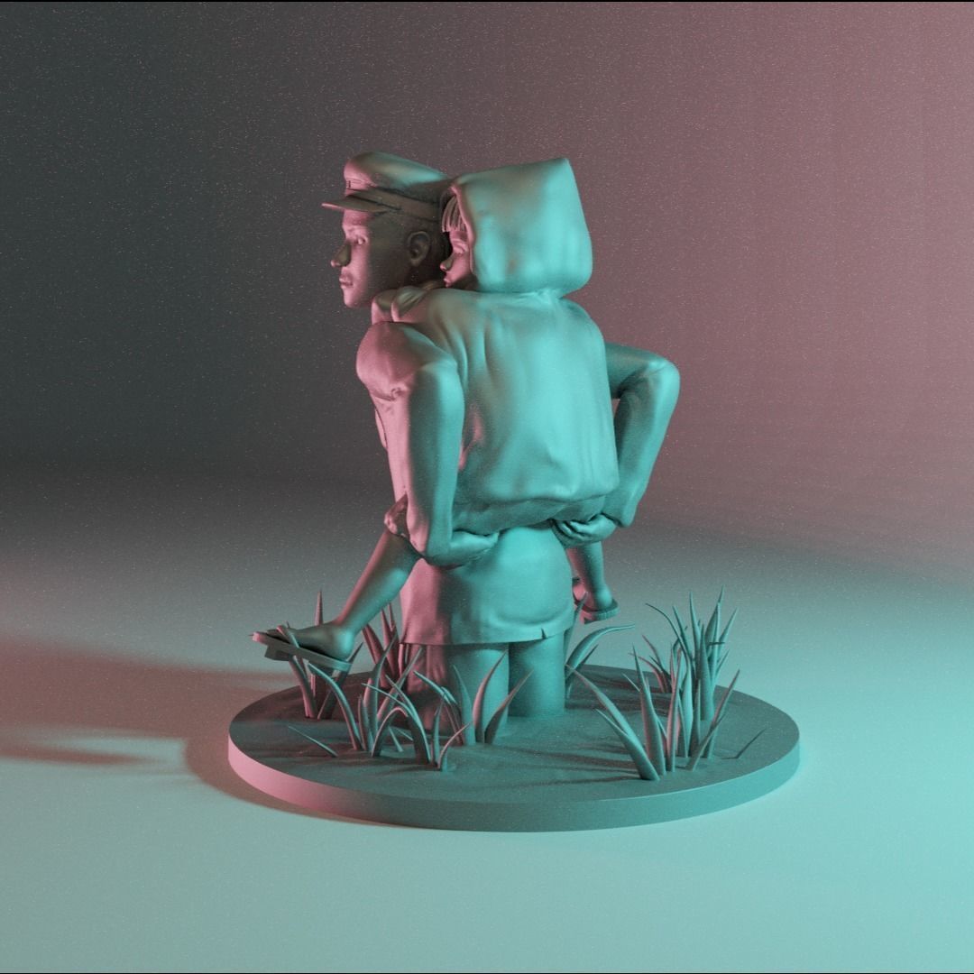  Grave of the Fireflies Seita and Setsuko figure 3D print model_5