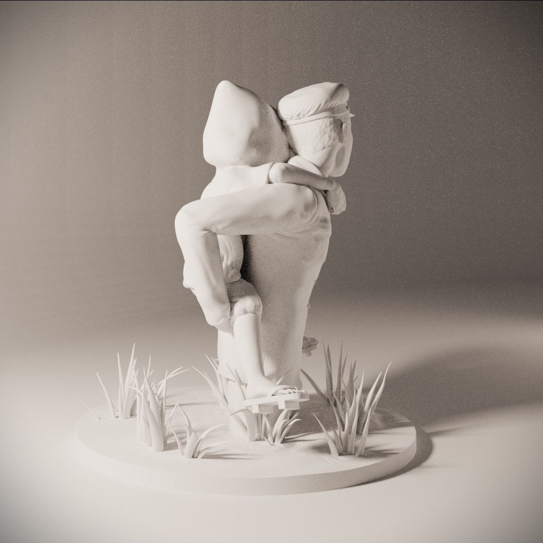  Grave of the Fireflies Seita and Setsuko figure 3D print model_2