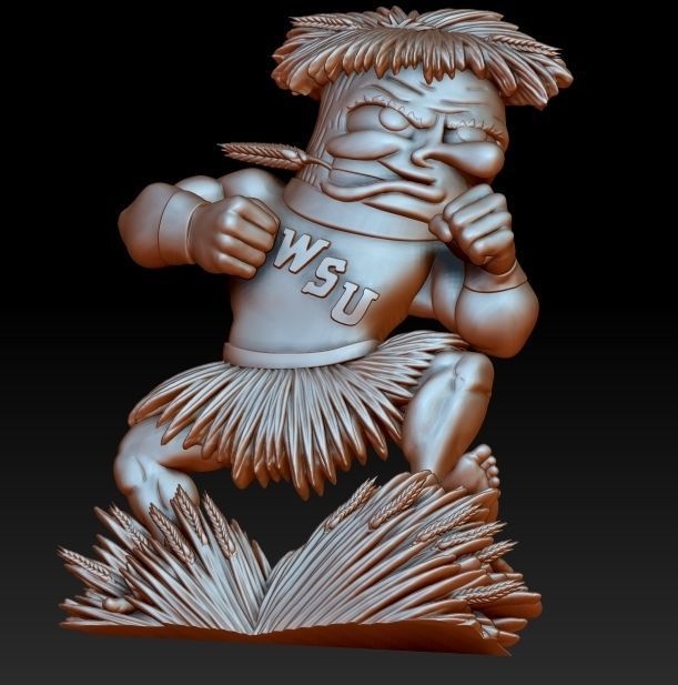 Wheat Man Pendant 3D print model_3