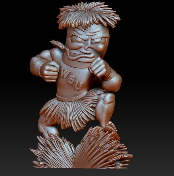 Wheat Man Pendant 3D print model_1