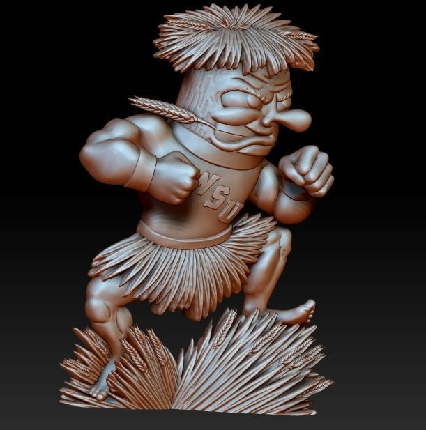 Wheat Man Pendant 3D print model_2