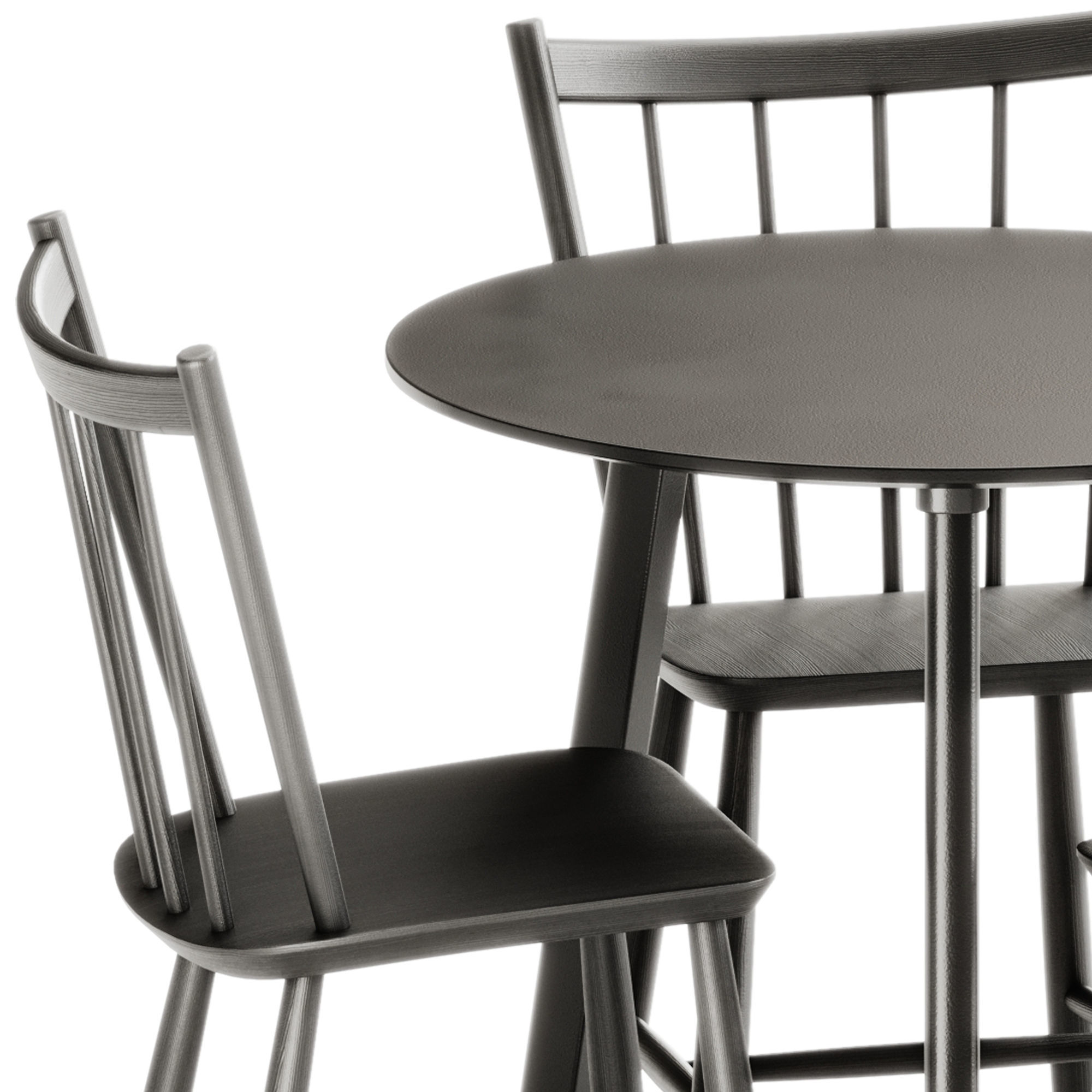 Copenhague Deux CPH 220 Table and J41 Chair by Hay 3D model_4