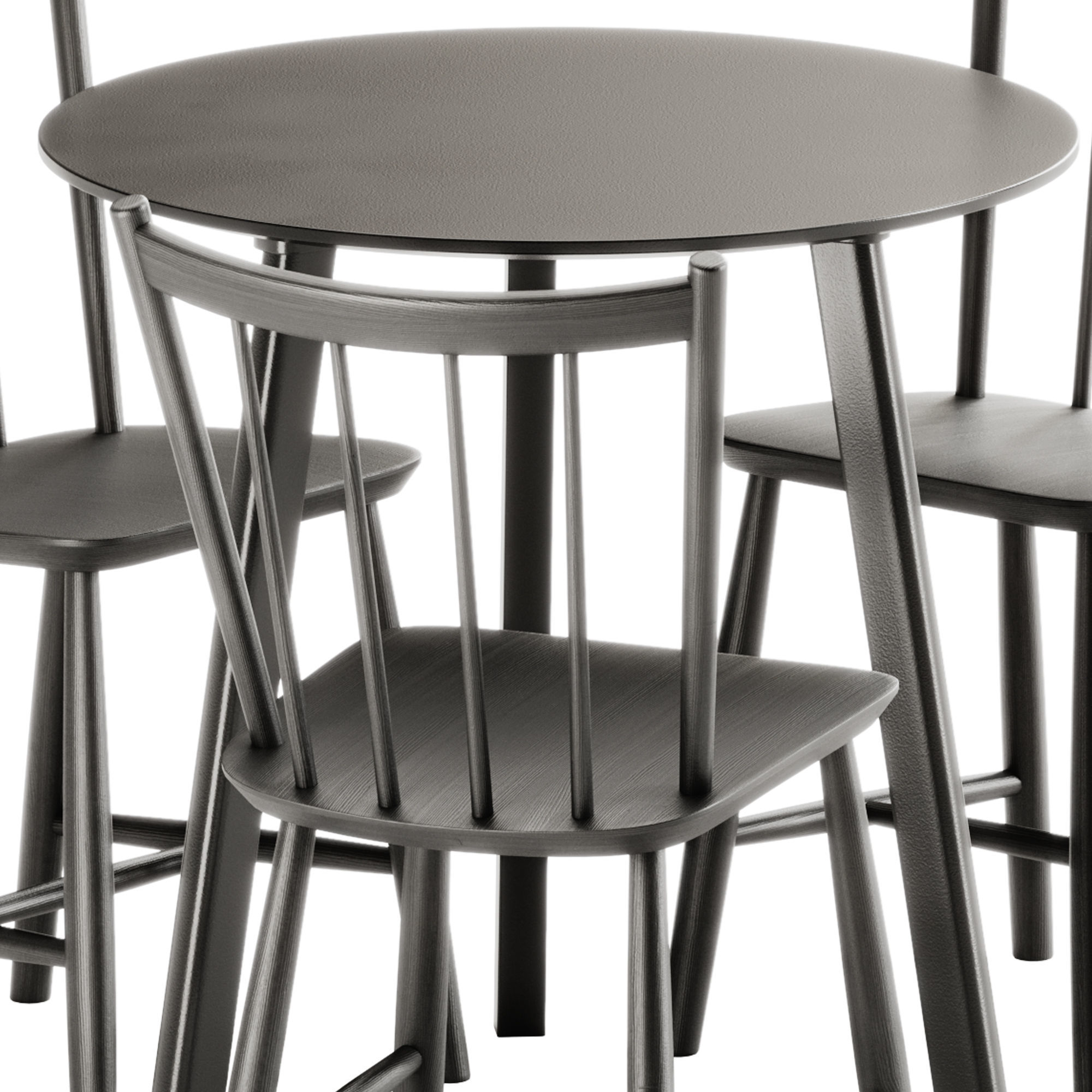 Copenhague Deux CPH 220 Table and J41 Chair by Hay 3D model_3