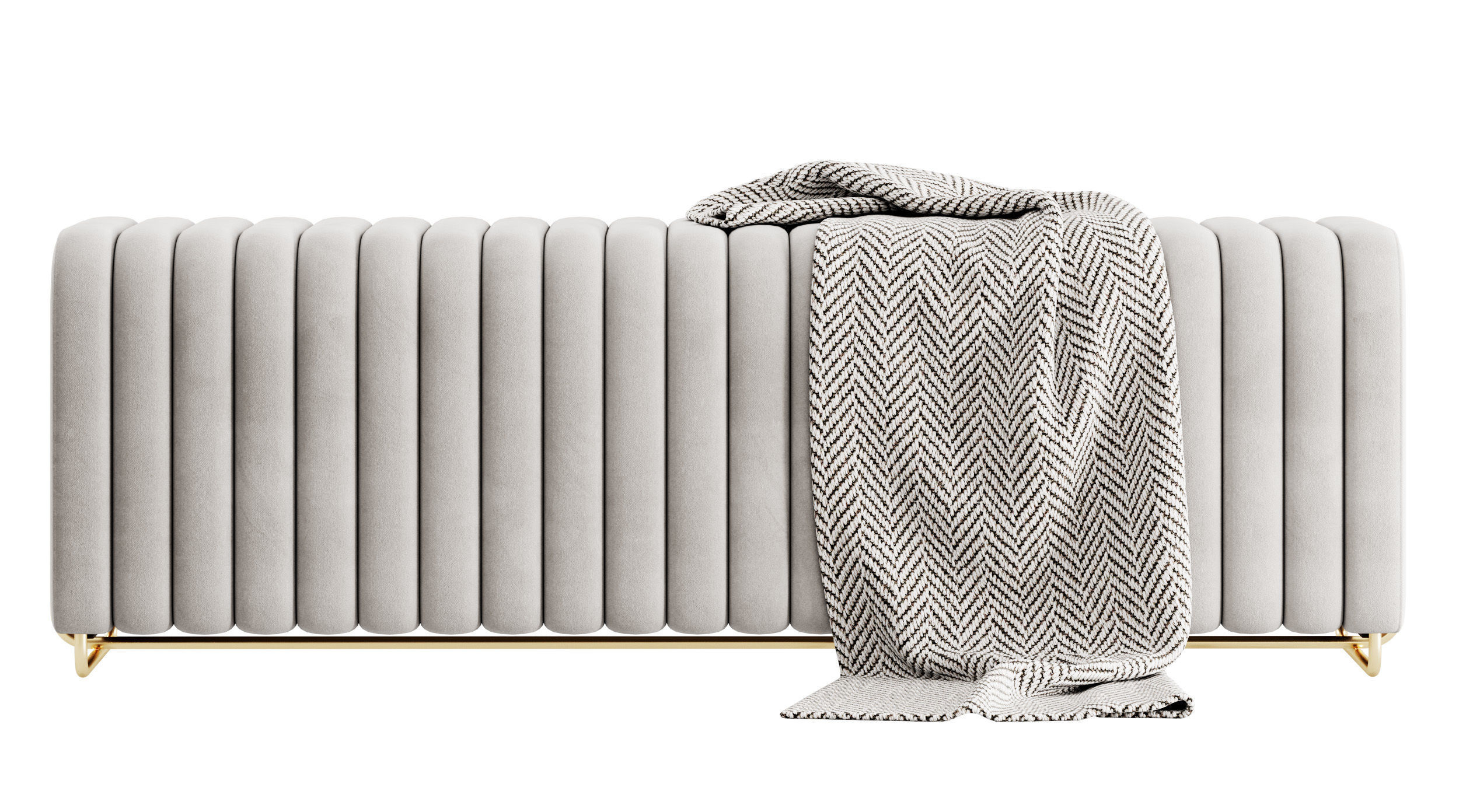 Rivers Bench and Ottoman By Mezzo Collection 3D model_11