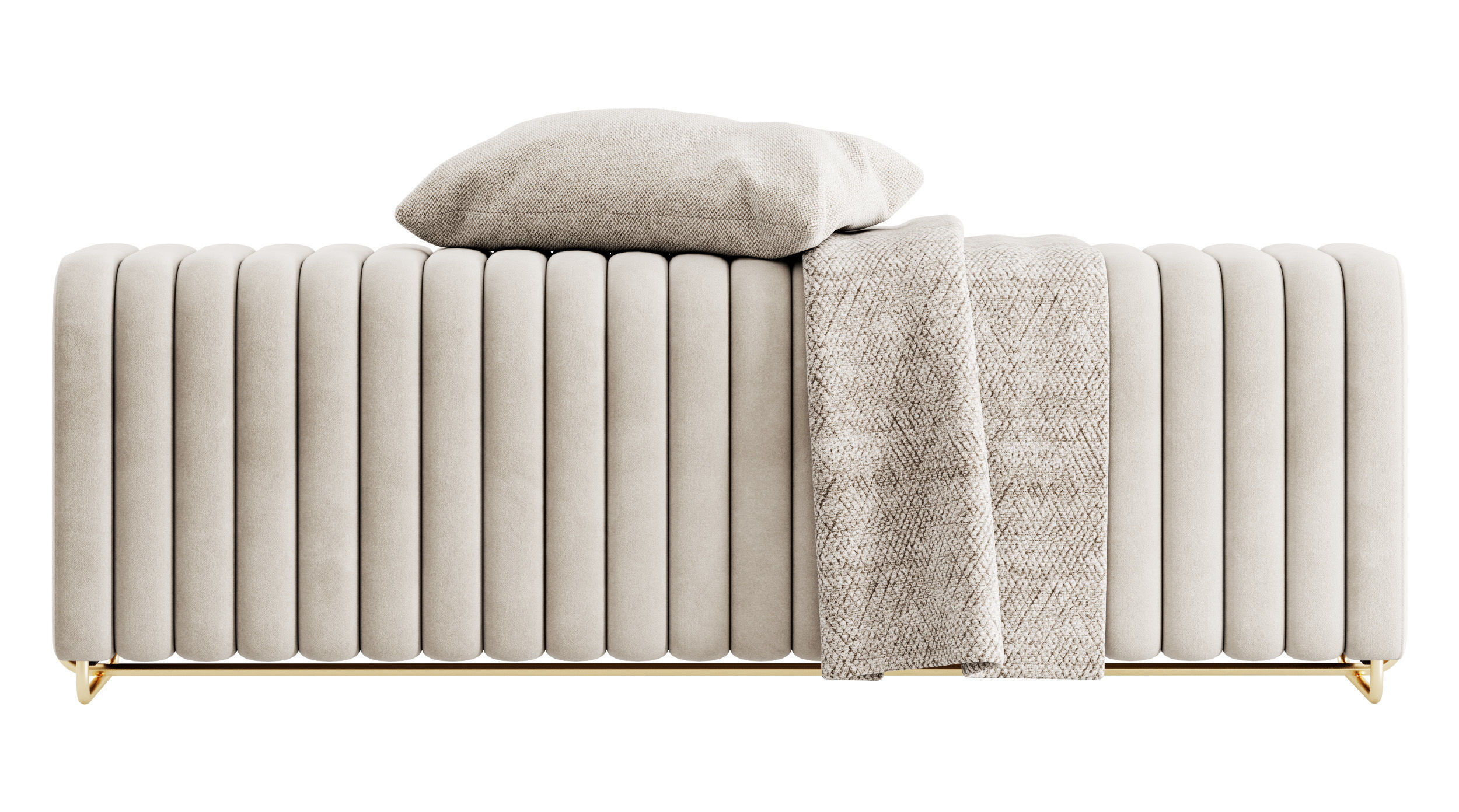 Rivers Bench and Ottoman By Mezzo Collection 3D model_12