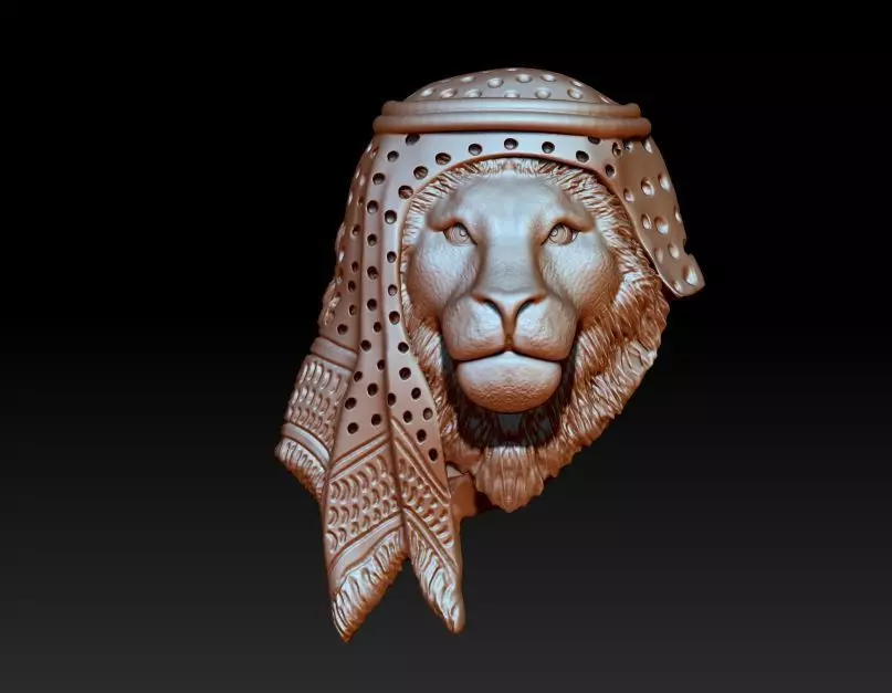 Scarf Lion 3D print model_0