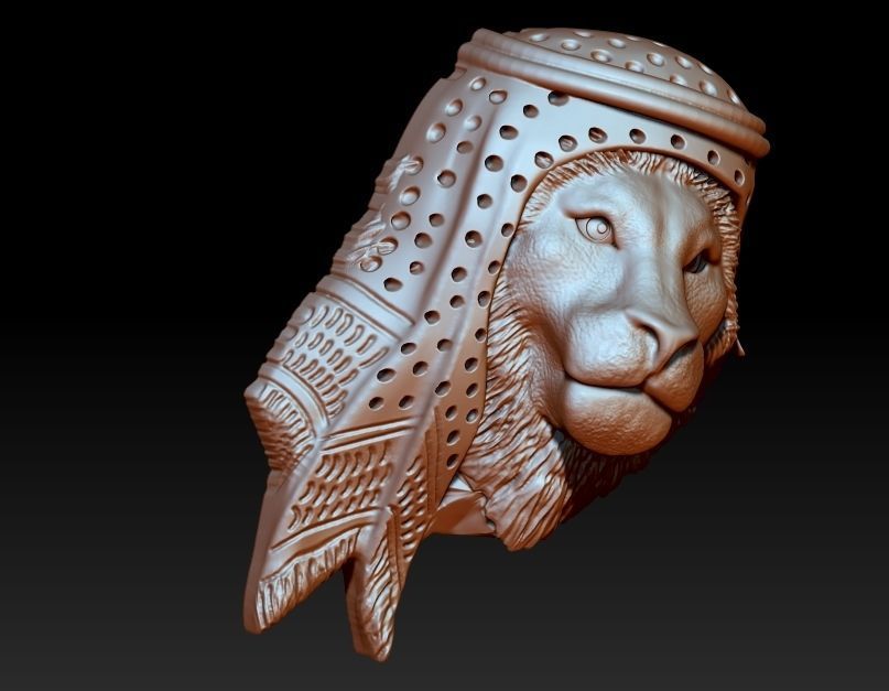 Scarf Lion 3D print model_4