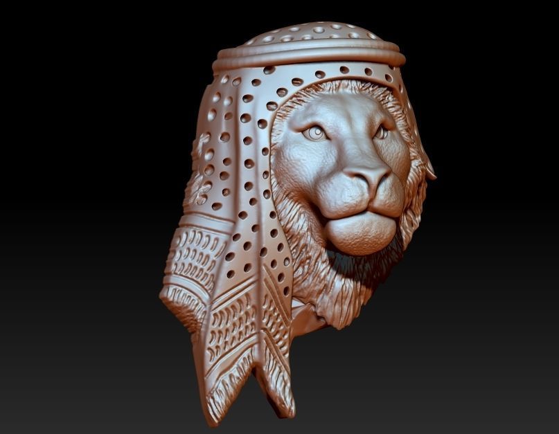 Scarf Lion 3D print model_2
